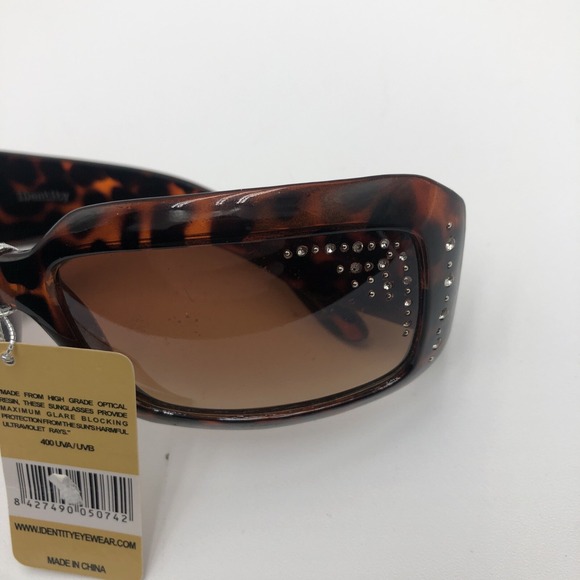 Womens Sunglasses Rhinestones Identity New With‎ Tags Designed In Italy Tortoise main image 7